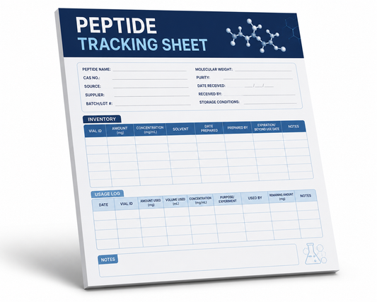 Peptide Tracking Sheet